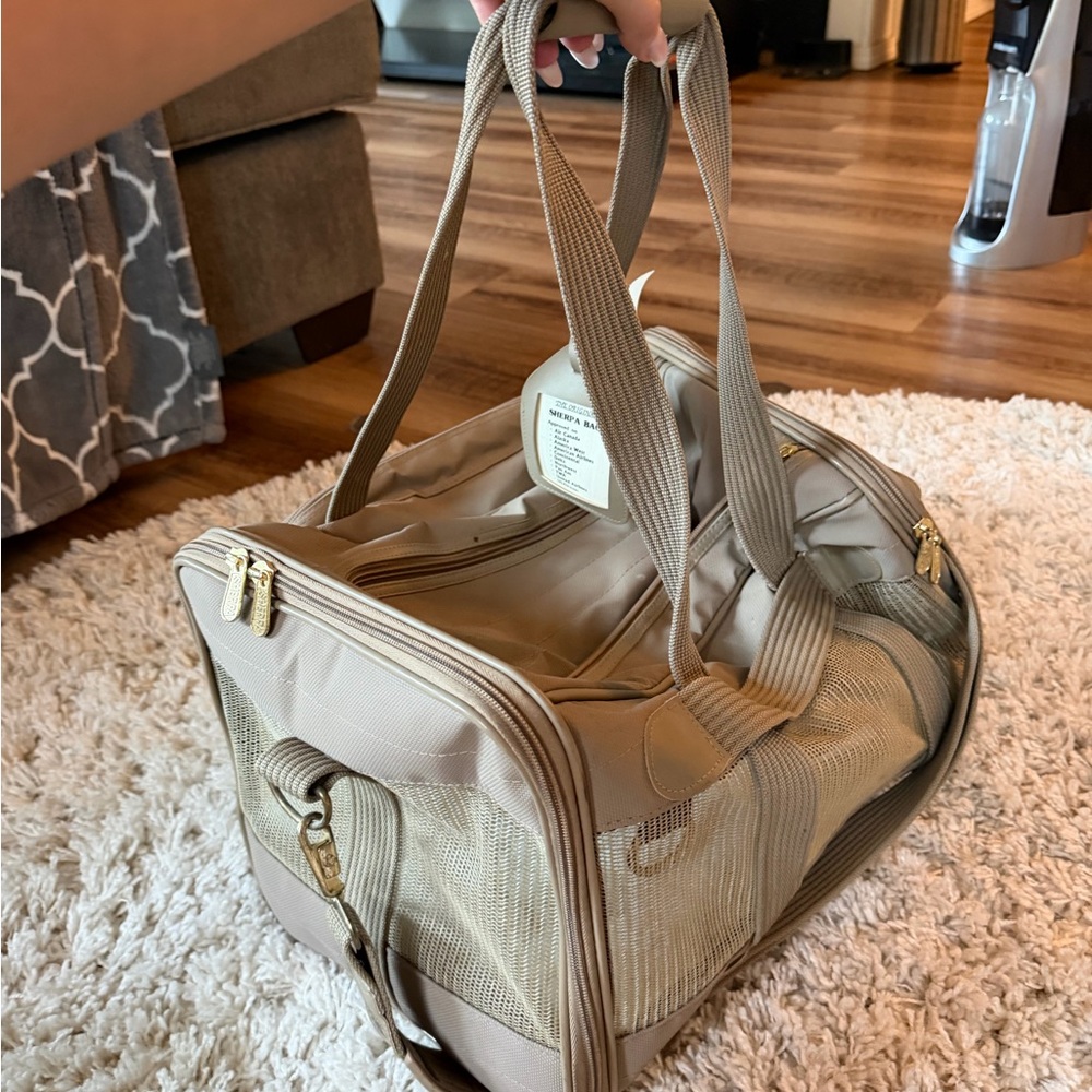 Stylish Tan Dog Carrier